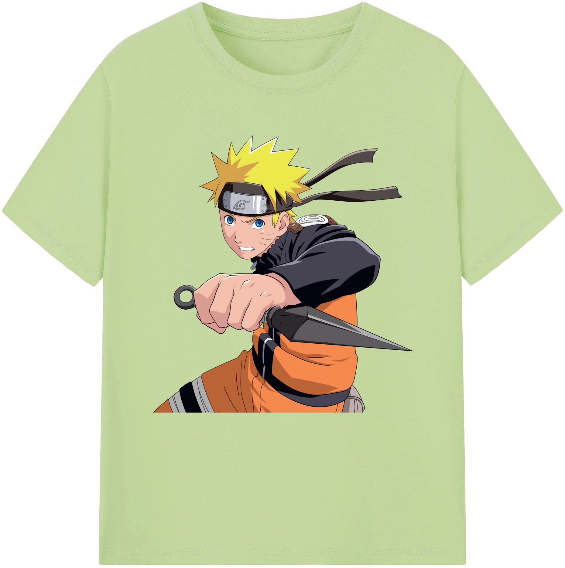 （画像用） NARUTO -ナルト- うずまき ナルト Uzumaki Naruto 綿100％半袖Tシャツ（フロントプリント）
